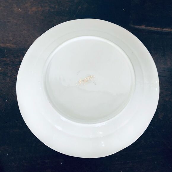 Vintage Floral Plate with Red Poinsettias Formalities Baum Brothers - Picture 5 of 5